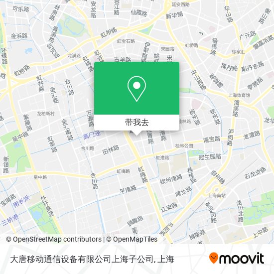 大唐移动通信设备有限公司上海子公司地图