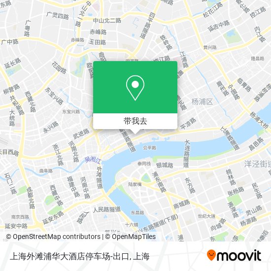上海外滩浦华大酒店停车场-出口地图