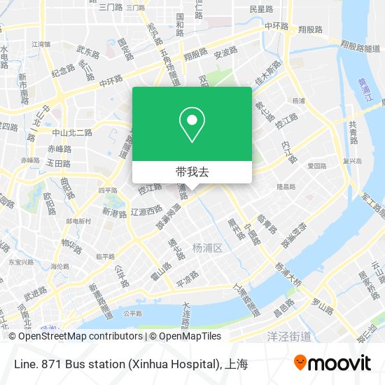 Line. 871 Bus station (Xinhua Hospital)地图