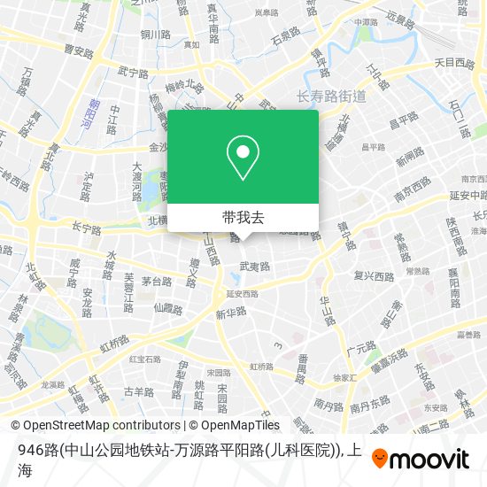 946路(中山公园地铁站-万源路平阳路(儿科医院))地图