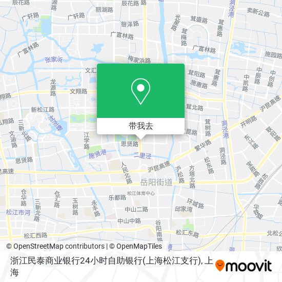 浙江民泰商业银行24小时自助银行(上海松江支行)地图