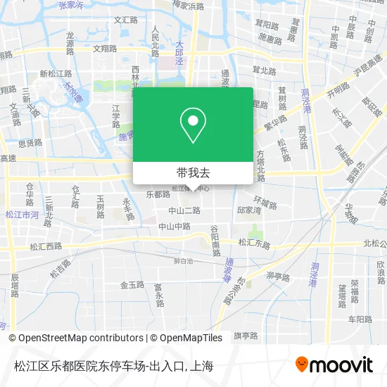 松江区乐都医院东停车场-出入口地图