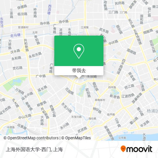 上海外国语大学-西门地图