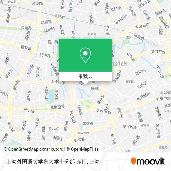 上海外国语大学夜大学十分部-东门地图