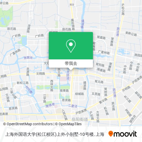 上海外国语大学(松江校区)上外小别墅-10号楼地图