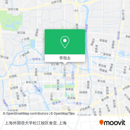 上海外国语大学松江校区食堂地图