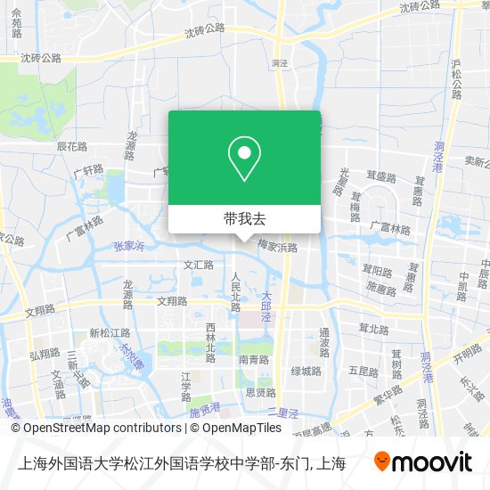 上海外国语大学松江外国语学校中学部-东门地图