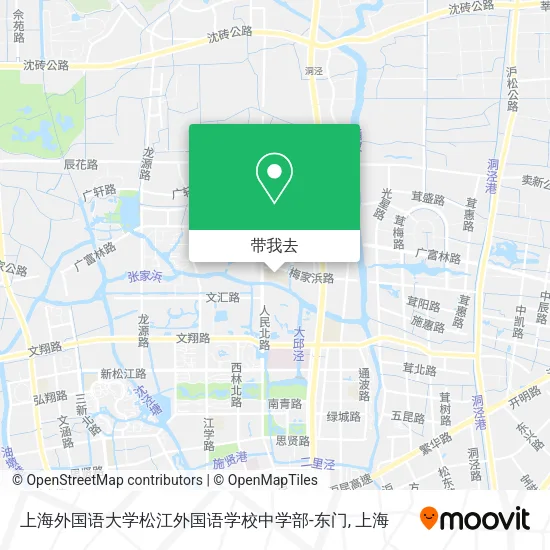 上海外国语大学松江外国语学校中学部-东门地图