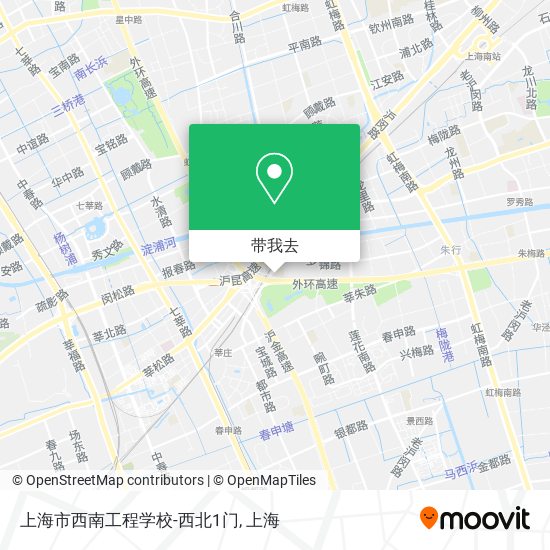 上海市西南工程学校-西北1门地图