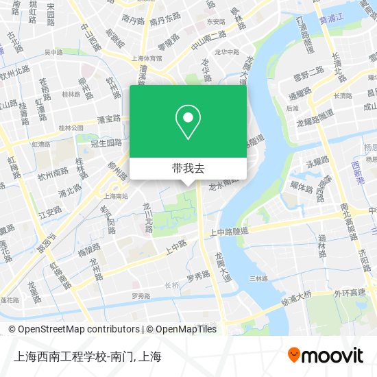 上海西南工程学校-南门地图
