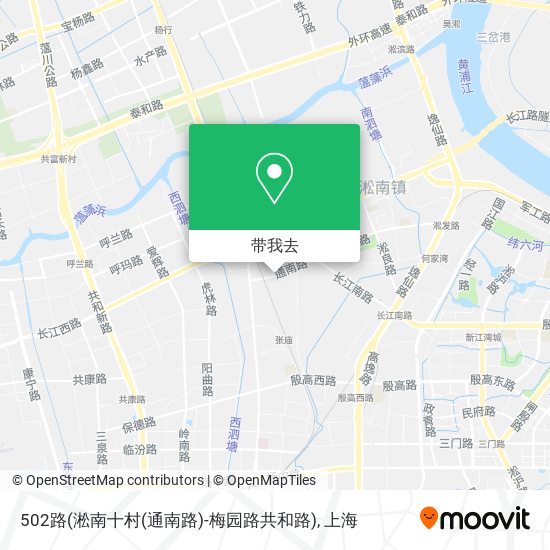502路(淞南十村(通南路)-梅园路共和路)地图