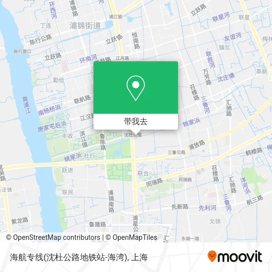 海航专线(沈杜公路地铁站-海湾)地图
