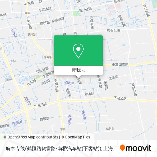 航奉专线(鹤恒路鹤雷路-南桥汽车站(下客站))地图