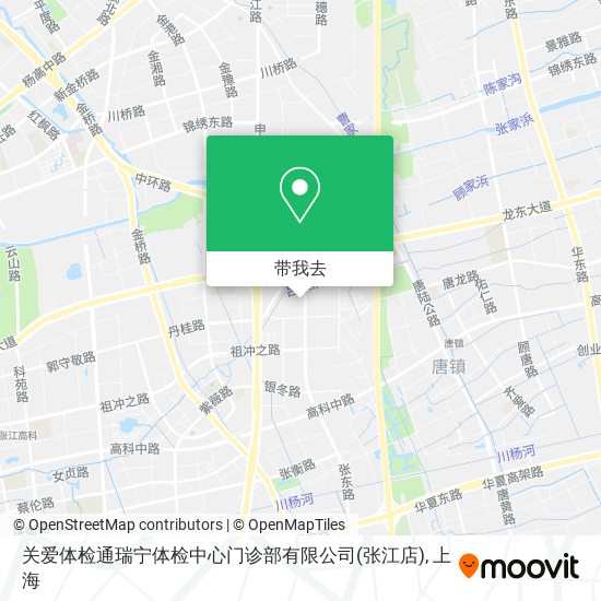 关爱体检通瑞宁体检中心门诊部有限公司(张江店)地图