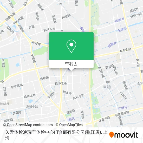 关爱体检通瑞宁体检中心门诊部有限公司(张江店)地图