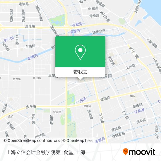 上海立信会计金融学院第1食堂地图