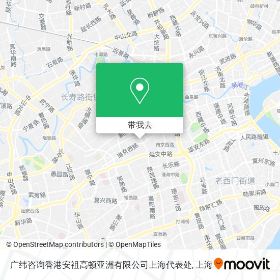 广纬咨询香港安祖高顿亚洲有限公司上海代表处地图