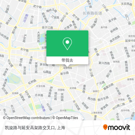 凯旋路与延安高架路交叉口地图