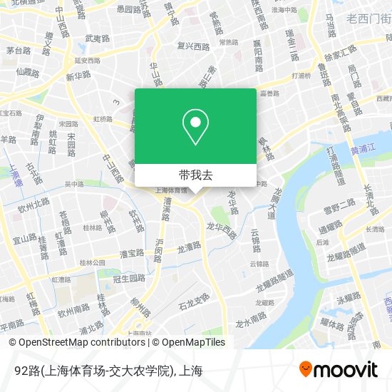 92路(上海体育场-交大农学院)地图