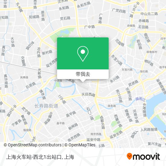 上海火车站-西北1出站口地图