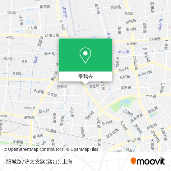阳城路/沪太支路(路口)地图
