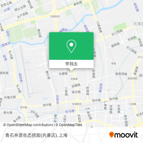 青石井原生态捞面(共康店)地图