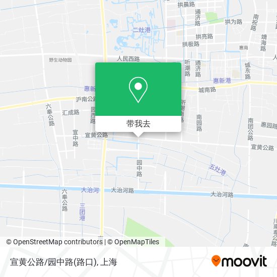 宣黄公路/园中路(路口)地图