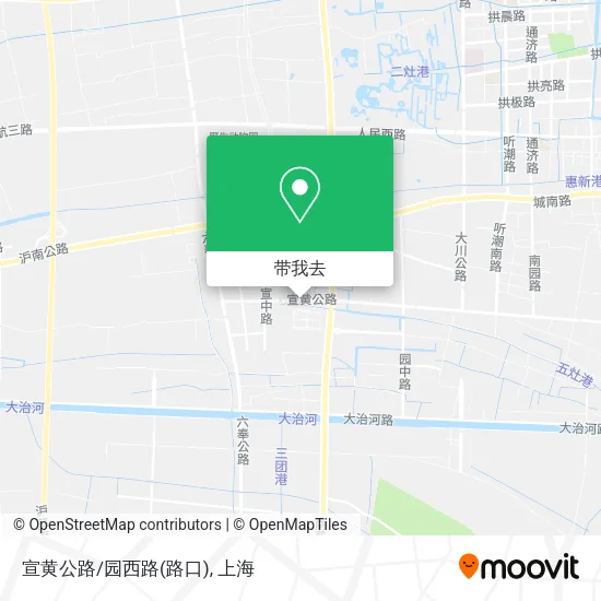 宣黄公路/园西路(路口)地图