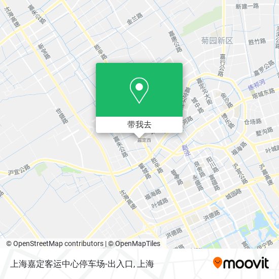 上海嘉定客运中心停车场-出入口地图