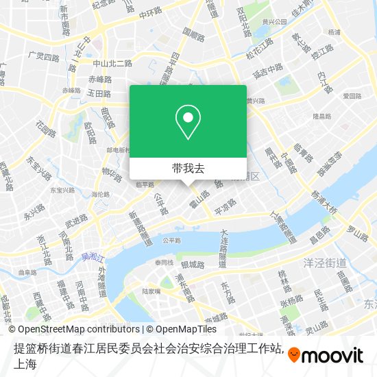 提篮桥街道春江居民委员会社会治安综合治理工作站地图