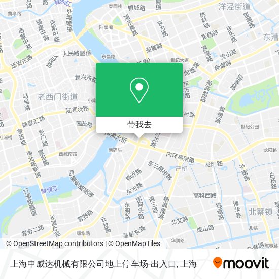 上海申威达机械有限公司地上停车场-出入口地图