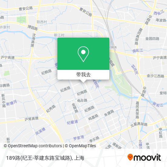 189路(纪王-莘建东路宝城路)地图
