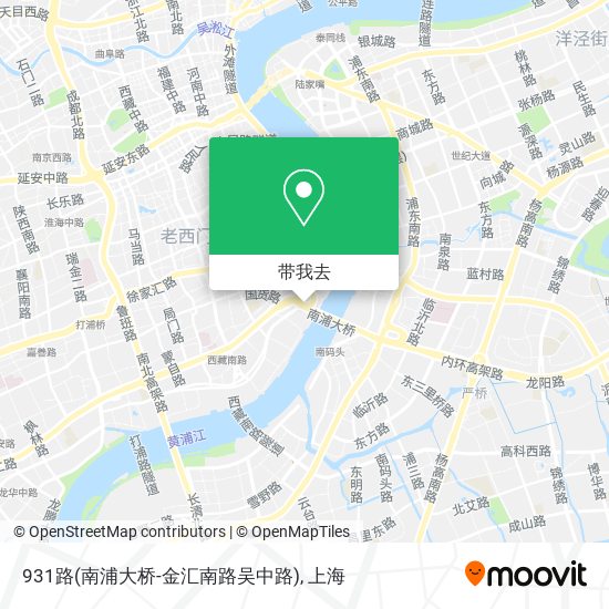 931路(南浦大桥-金汇南路吴中路)地图