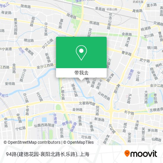 94路(建德花园-襄阳北路长乐路)地图