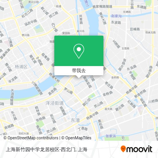 上海新竹园中学龙居校区-西北门地图