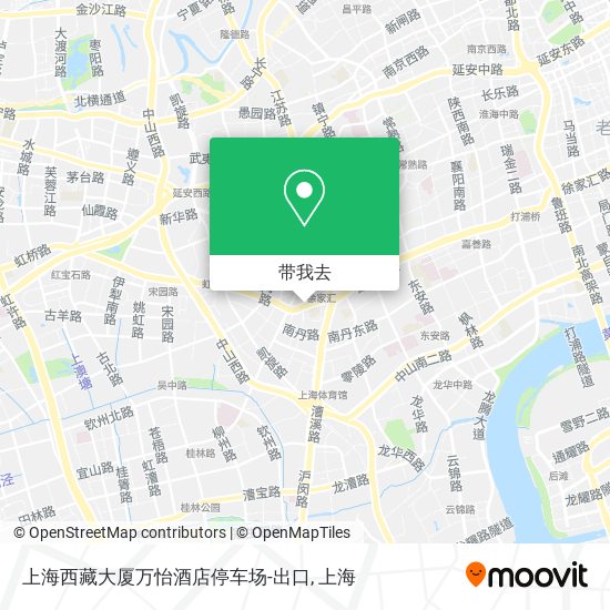 上海西藏大厦万怡酒店停车场-出口地图