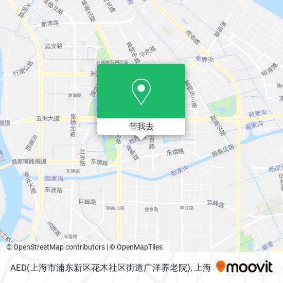 AED(上海市浦东新区花木社区街道广洋养老院)地图