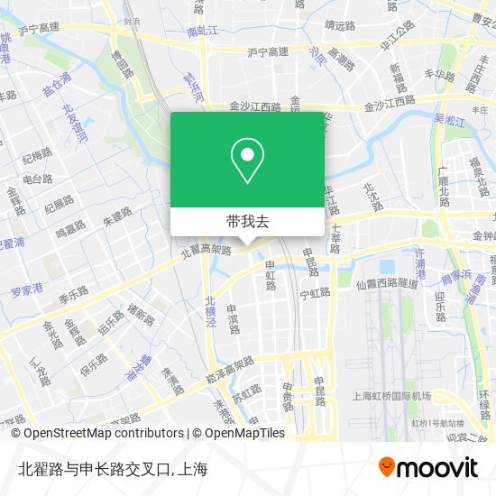 北翟路与申长路交叉口地图