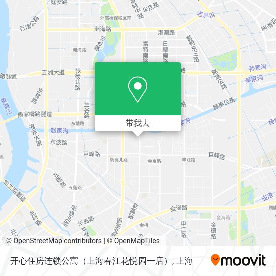 开心住房连锁公寓（上海春江花悦园一店）地图