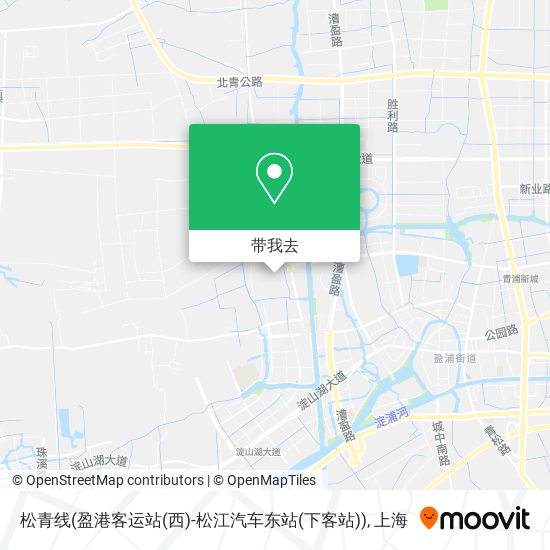 松青线(盈港客运站(西)-松江汽车东站(下客站))地图