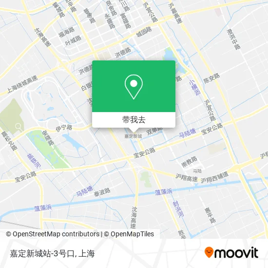 嘉定新城站-3号口地图
