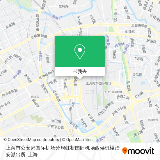 上海市公安局国际机场分局虹桥国际机场西侯机楼治安派出所地图