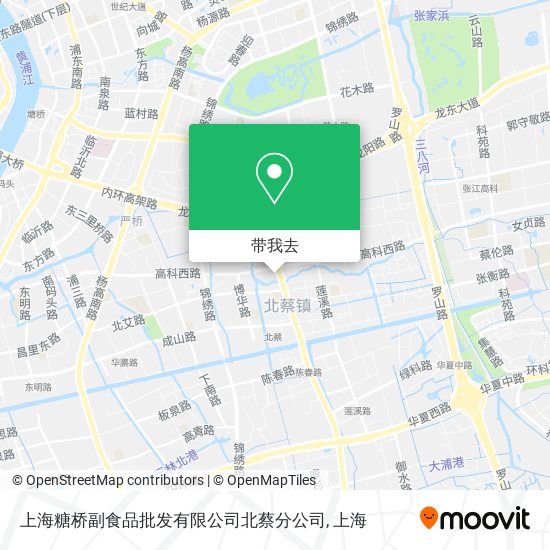 上海糖桥副食品批发有限公司北蔡分公司地图