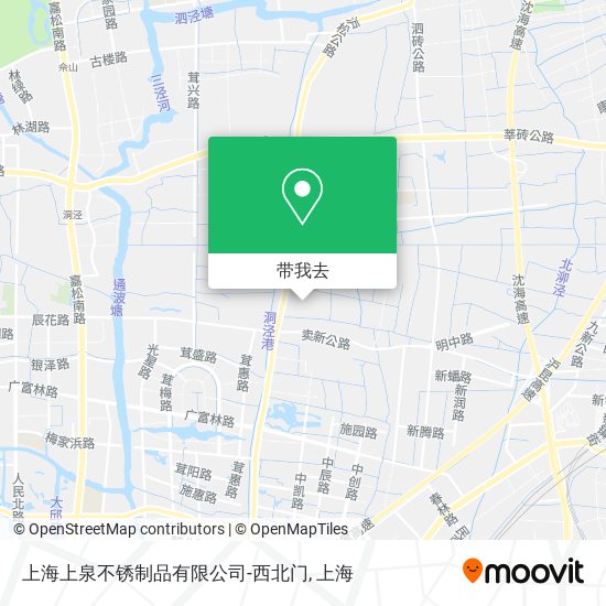 上海上泉不锈制品有限公司-西北门地图