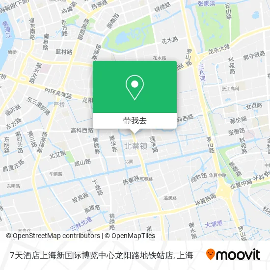 7天酒店上海新国际博览中心龙阳路地铁站店地图