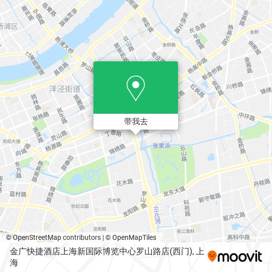金广快捷酒店上海新国际博览中心罗山路店(西门)地图