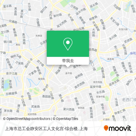 上海市总工会静安区工人文化宫-综合楼地图