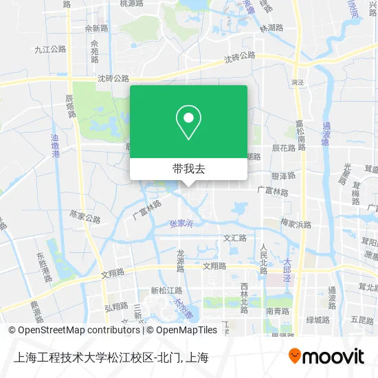上海工程技术大学松江校区-北门地图