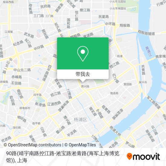 90路(靖宇南路控江路-淞宝路淞青路(海军上海博览馆))地图