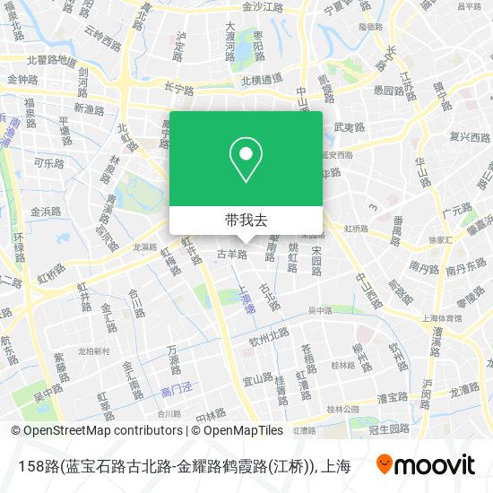 158路(蓝宝石路古北路-金耀路鹤霞路(江桥))地图